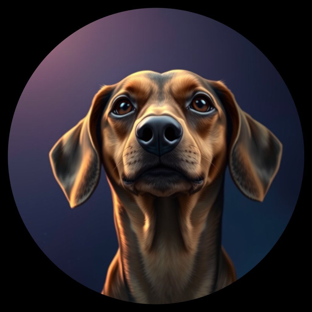 Cosmic medallion portrait of cHD11_72_cHD11_72, a Dachshund